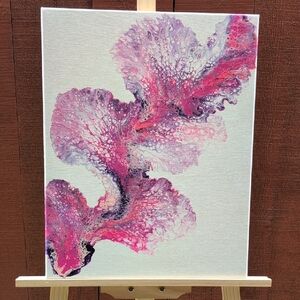 Handmade Abstract Painting Pink and Purple Canvas Art 16×20